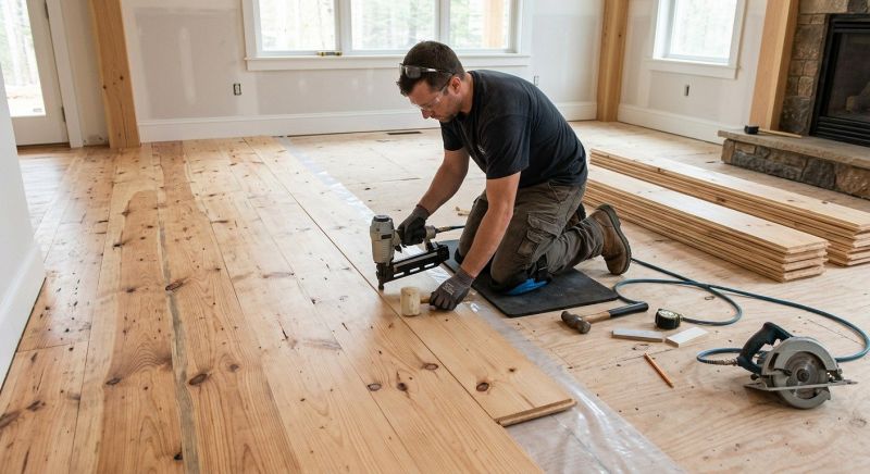 Pine Floor Installation in San Antonio, TX